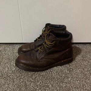 Vintage Dr Doc Martens 939 Boots Mens US 9 Brown Crazy Horse Made In England